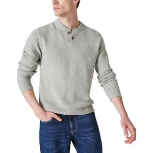 imageLucky Brand Mens Lucky Brand Mens Cloud Soft Henley SweaterLight Heather Grey