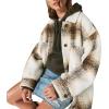 imageLucky Brand womens Lucky Brand Womens Oversized Plaid Shirt JacketCream Plaid