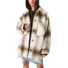 imageLucky Brand womens Lucky Brand Womens Oversized Plaid Shirt JacketCream Plaid