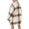 imageLucky Brand womens Lucky Brand Womens Oversized Plaid Shirt JacketCream Plaid