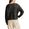imageLucky Brand Womens Cable Stitch Long Sleeve CardiDark Black