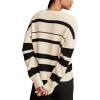 imageLucky Brand Womens Notch Neck PulloverTofuBlack Stripe