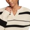 imageLucky Brand Womens Notch Neck PulloverTofuBlack Stripe