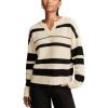 imageLucky Brand Womens Notch Neck PulloverTofuBlack Stripe