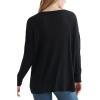 imageLucky Brand Womens Long Sleeve Rib Soft Henley TopJet Black