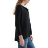 imageLucky Brand Womens Long Sleeve Rib Soft Henley TopJet Black