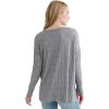 imageLucky Brand Womens Long Sleeve Rib Soft Henley TopMedium Heather Grey