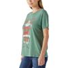 imageLucky Brand Womens Santa Claus Coca Cola Boyfriend TeeHunter Green