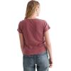 imageLucky Brand Womens Short Sleeve VNeck Pointelle Henley TopCrushed Berry