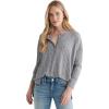imageLucky Brand Womens Long Sleeve Rib Soft Henley TopMedium Heather Grey