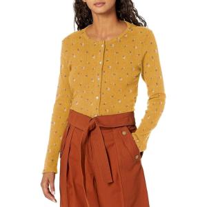 imageLucky Brand Womens Long Sleeve Button Up Pointelle CardiganYellow Multi