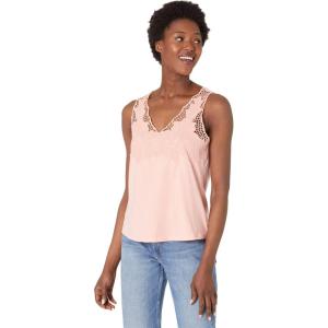 imageLucky Brand Womens Sleeveless VNeck Cutwork Tank TopPeaches N Cream