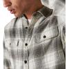 imageLucky Brand Mens Plaid Cloud Soft Long Sleeve FlannelNavyGrey