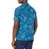 imageLucky Brand Mens Short Sleeve Button Up Club Collar ShirtBlue PrintBlue