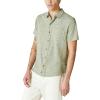 imageLucky Brand Mens Short Sleeve Linen Button Up ShirtFour Leaf Clover