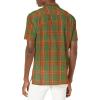 imageLucky Brand Mens Short Sleeve Plaid Button Up Auto ShirtGreen Plaid