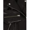 imageLucky Brand Womens Long Sleeve Notched Lapel Leather Moto JacketLucky Black