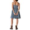 imageLucky Brand Womens Lucky Brand Womens Printed Button Front Tiered Mini DressTrue Navy Multi