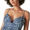 imageLucky Brand Womens Lucky Brand Womens Printed Button Front Tiered Mini DressTrue Navy Multi