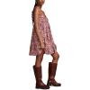 imageLucky Brand Womens Lucky Brand Womens Printed Pintuck Bodice MiniWild Ginger Multi