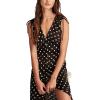 imageLucky Brand Womens Satin Button Through Midi DressBlack Dot