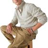 imageLucky Brand mens Lucky Brand Mens Los Feliz Half Zip Mockneck104 Cream