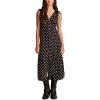 imageLucky Brand Womens Satin Button Through Midi DressBlack Dot