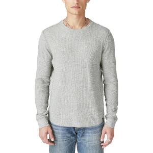 imageLucky Brand Mens Garment Dye Thermal Crew ShirtHeather Grey