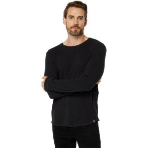imageLucky Brand Mens Garment Dye Thermal Crew ShirtJet Black
