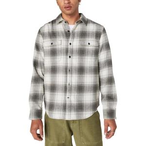 imageLucky Brand Mens Plaid Cloud Soft Long Sleeve FlannelNavyGrey