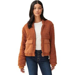 imageLucky Brand Womens Long Sleeve Zip Front Utility Teddy CoatGlazed Ginger