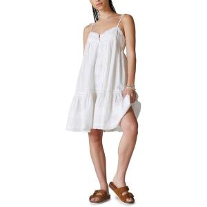 imageLucky Brand Womens Lucky Brand Womens Drop Waist Embroidered Mini DressWhite