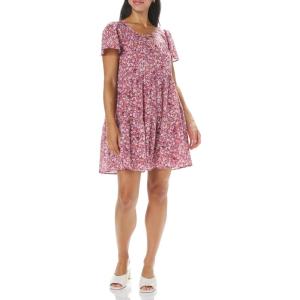 imageLucky Brand Womens Lucky Brand Womens Floral Printed Tiered MiniMauve Multi