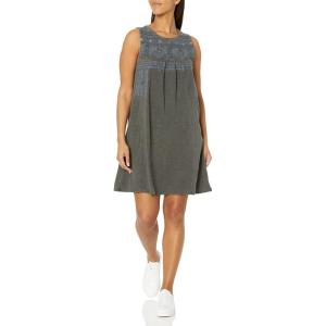 imageLucky Brand Womens Sleeveless Embroidered Knit Mini DressRaven
