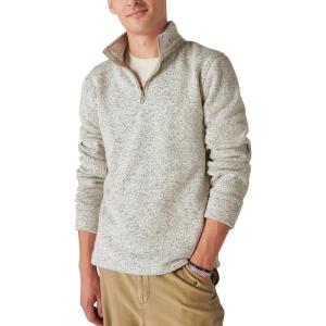 imageLucky Brand mens Lucky Brand Mens Los Feliz Half Zip Mockneck104 Cream