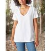 imageLucky Brand Womens Classic VNeck TeeBright White