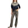 imageLucky Brand Womens Fairisle TurtleneckNavyGrey Combo