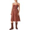 imageLucky Brand Womens Lace Up Chiffon Midi DressBrown Multi