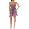 imageLucky Brand Womens Plaid Smocked Sweetheart MiniMellow Mauve Plaid
