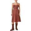 imageLucky Brand Womens Lace Up Chiffon Midi DressBrown Multi