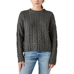 imageLucky Brand Womens Cable Crew SweaterCharcoal Heather