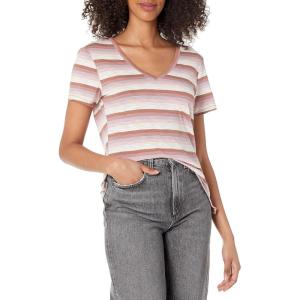 imageLucky Brand Womens Classic VNeck TeePurple Stripe