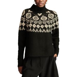 imageLucky Brand Womens Fairisle TurtleneckBlack Combo