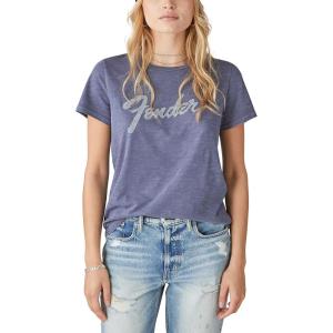 imageLucky Brand Womens Fender Foil Classic Crew TShirtCrown Blue