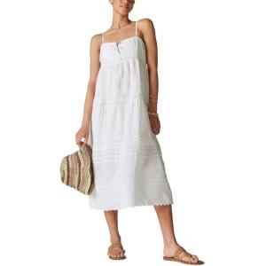 imageLucky Brand Womens Lucky Brand Womens Cutwork Paneled Maxi DressWhisper White