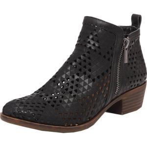 imageLucky Brand Womens Basel Ankle BootiesBlack Perforated Nubuck
