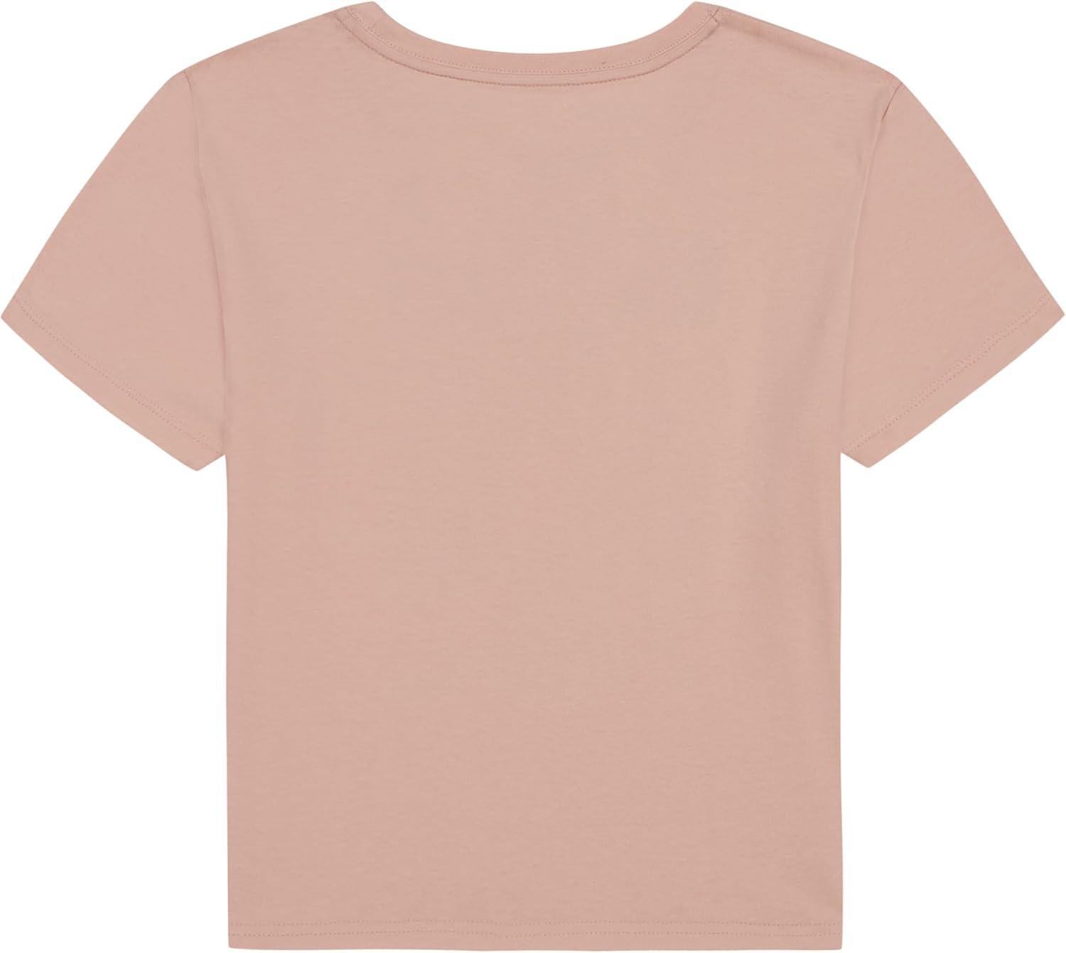 imageLucky Brand Girls Short Sleeve Graphic TShirt Tagless Cotton Tee with Fun DesignsCheckered Peach Whip