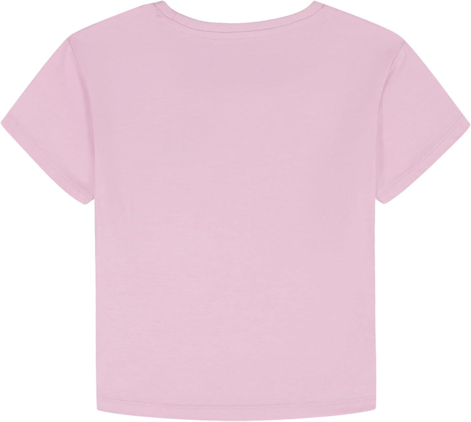 imageLucky Brand Girls Short Sleeve Graphic TShirt Tagless Cotton Tee with Fun DesignsDaisy Pocket Orchid