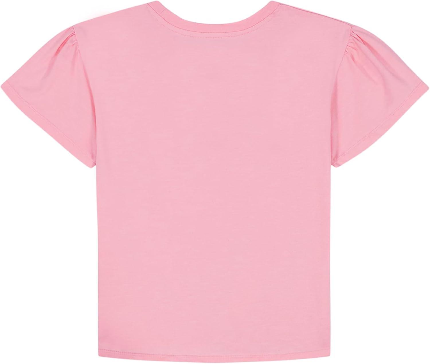 imageLucky Brand Girls Short Sleeve Graphic TShirt Tagless Cotton Tee with Fun DesignsPatchwork Peony