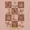 imageLucky Brand Girls Short Sleeve Graphic TShirt Tagless Cotton Tee with Fun DesignsCheckered Peach Whip